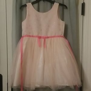 Girls Pink Polka Dot Dress